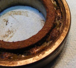 Ruggine sul cuscinetto di un ventilatore centrifugo