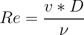 Formula calcolo numero di reynolds